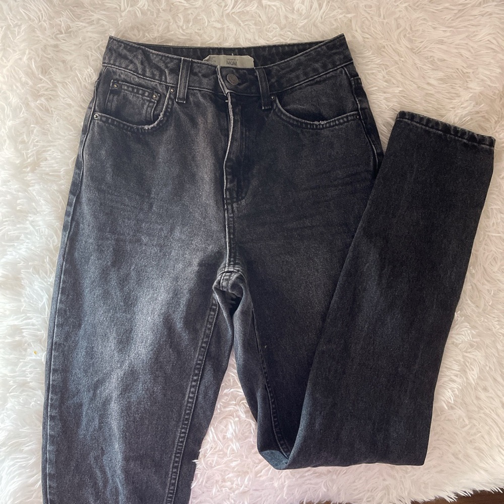 topshop black mom jeans